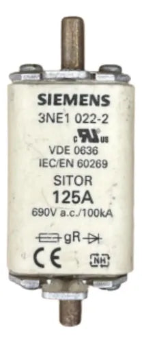 Elemento Fusível Sitor 3ne1022-2 125a Siemens 690v