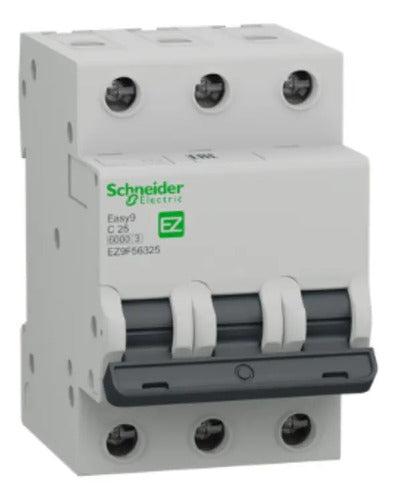 Disjuntor Easy9 3p 25a 6ka 400v Curva C Ez9f56325 Schneider