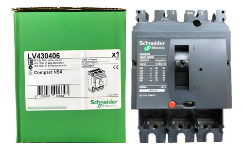 Estrutura Disjuntor Nsx160n 160a Tripolar Lv430406 Schneider