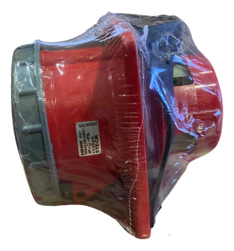 Tomada De Embutir 3p+t+pil 200a 380/440v 6h S4846w Vm Steck Vermelho