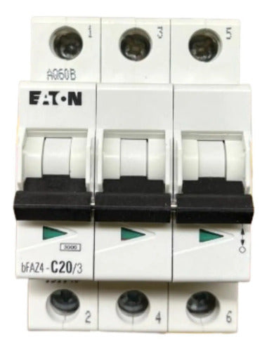 Kit Com 2 Peças: Disjuntor Tripolar Bfaz4-c20/3 20a Eaton