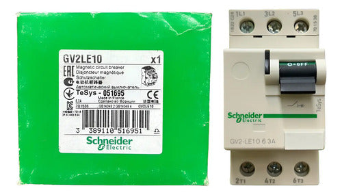 Disjuntor Motor Magnético Basculante Gv2le10 6,3a Schneider
