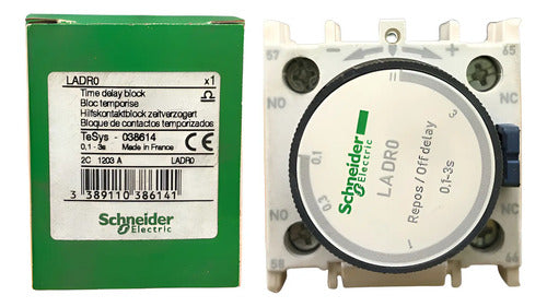 Bloco De Contato Aux Temporiza Ajuste 0,1-3s Ladr0 Schneider 690v