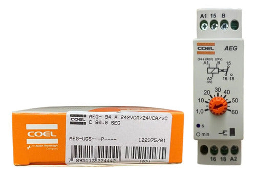 Rele Tempo Aeg 60s 94/224vca-24vca/vcc Coel 220vca
