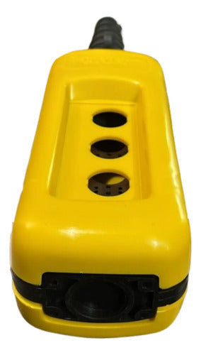 Botoeira Pendente 3 Furos Ø22mm Xaca03 Schneider Amarelo