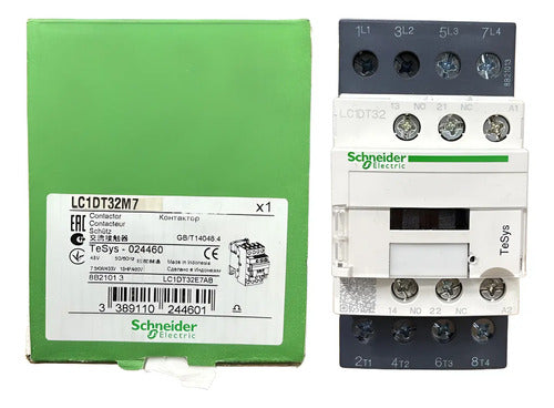 Contator 4p 32a 1na+1nf 220vca Lc1dt32m7 Schneider Electric 220vca