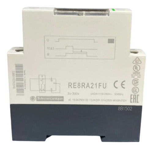 Rele Temporizador Rep. 3-300s/110-240v Re8ra21fu Schneider 220v