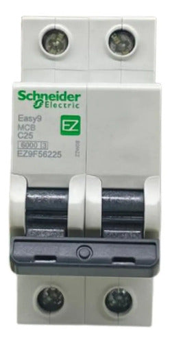 Disjuntor Easy9 2p 25a 6ka 400v Curva C Ez9f56225 Schneider
