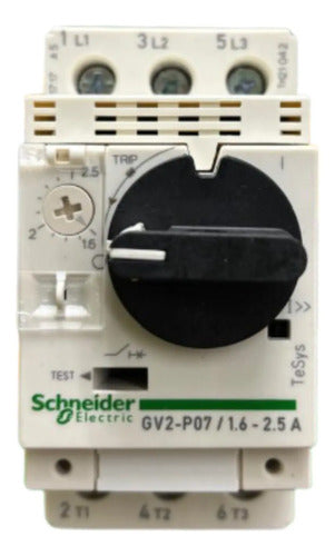 Disjuntor Motor 1,6-2,5a Manopla Rotativa Gv2p07 Schneider 690v 50-60hz