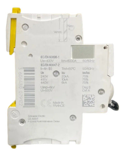 Disjuntor Acti9 Ic60n 2p Curva B 20a 440v A9f73220 Schneider