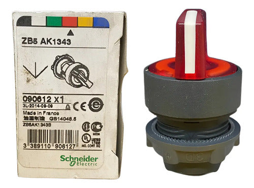 Cabeçote P/ Chave Seletora Luminosa 22mm Zb5ak1343 Schneider Vermelho Não Se Aplica
