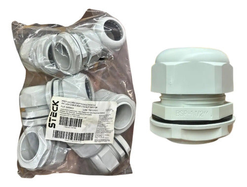 Kit Com 3: Prensa Cabo 1.1/2'' S856ci Cinza Bsp11/2 Steck