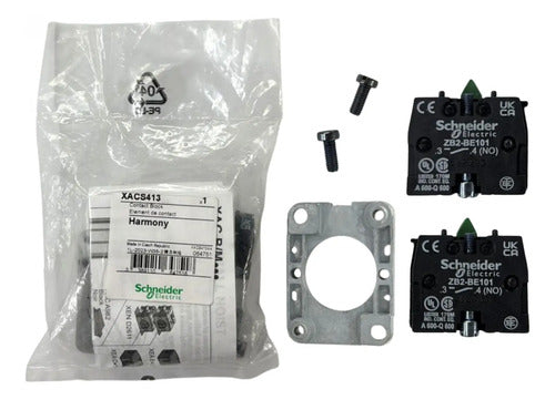 Bloco De Contato 2na P/ Botoeira Xacb Xacs413 Schneider Preto