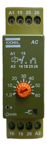 Rele Tempo Ac 60s 220vca Coel 220vca