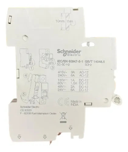 Contato Sinalização De Defeito 1na/nf A9a26927 Schneider 500v