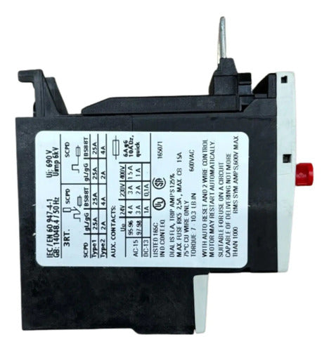 Relé Térmico 3ru1116-0gb0 0,45-0,63a Siemens -