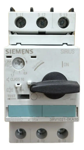 Disjuntor Motor 3rv1021-0ka10 0,9-1,25a Siemens - 50/60hz