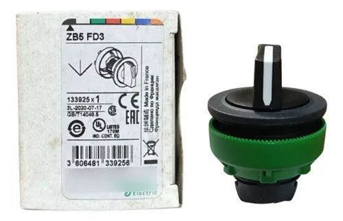 Cabeçote Para Comutador Faceado 3 Posições Zb5fd3 Schneider Preto 0