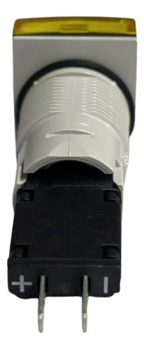 Sinalizador 16mm Retangular Led Amarelo Xb6dv5bb Schneider 12-24vca/cc