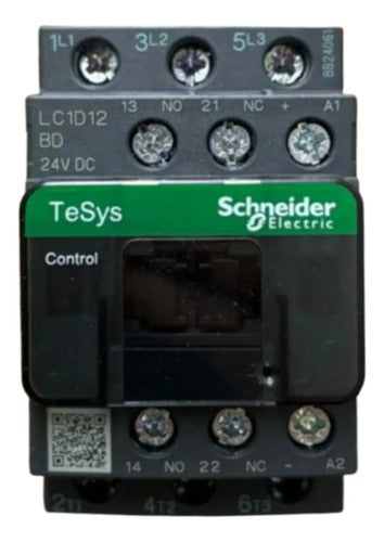 Contator Tripolar 12a 1na+1nf 24vcc Lc1d12bd Schneider 24vcc