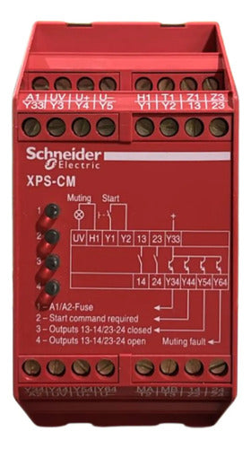 Rele De Segurança 24vcc Cortina De Luz Xpscm1144 Schneider 24vcc