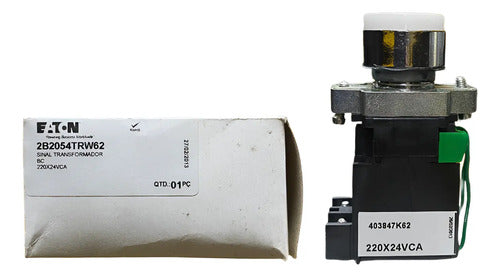 Sinaleiro 2b-2054tr 220x24vca 22mm Branco Eaton Branco Não Se Aplica