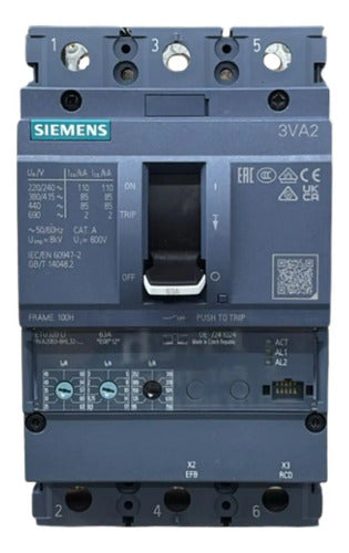 Disjuntor 3p 63a 85ka 3va2063-6hl32-0aa0 Siemens