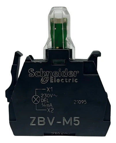 Bloco De Contato Lum. Led Laranja 230/240vca Zbvm5 Schneider Laranja 240 Vca