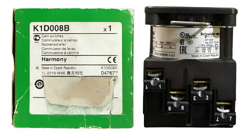 Bloco De Comutador Rotativo 9 Posições K1d008b Schneider Preto 690