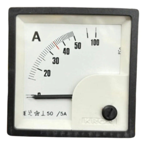 Amperimetro Fm72pc 72x72mm 50/100/5a Travamento Em 35a Kron