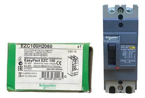 Disjuntor 60a 2p Ezc100h Ezc100h2060 Schneider