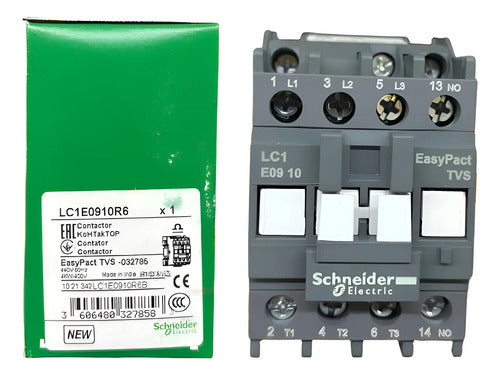 Contator 3p Tesys E 9a 1na 440vca 60hz Lc1e0910r6 Schneider 440v