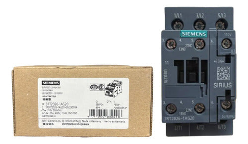 Contator Tripolar 120v 3rt2026-1ag20 Siemens 127v
