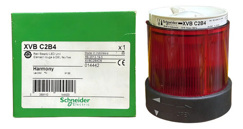 Módulo Luminoso P/ Xvb, Continuo, Vermelho Xvbc2b4 Schneider Vermelho 24vca Cc