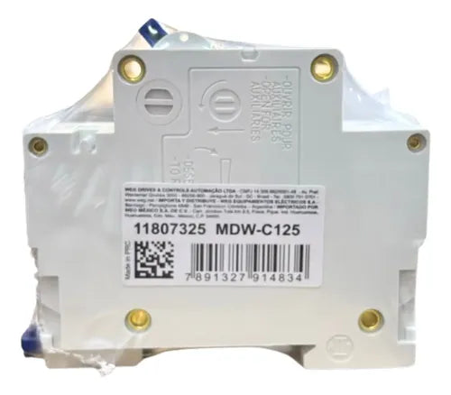 Disjuntor Unipolar Mdw-c125-1 125a 11807325 Weg