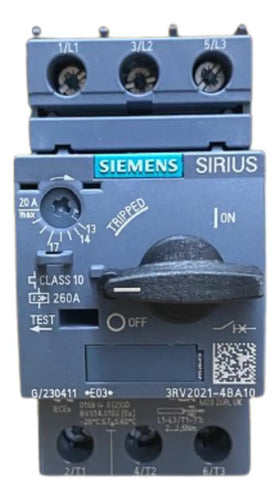 Disjuntor Motor Tripolar 13-20a 3rv2021-4ba10 Siemens - 50/60hz