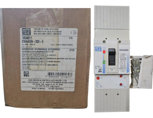 Disjuntor Caixa Moldada 10046811 Dwa400n-250-3 Weg Novo!!