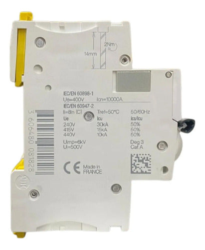 Disjuntor Acti9 Ic60h 3p Curva C 16a 440v A9f84316 Schneider