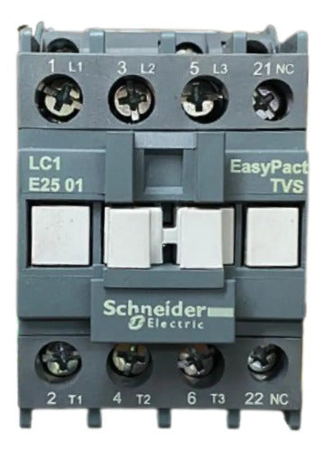 Contator 3p Easypact Tvs 25a 1nf 220vca Lc1e2501m7 Schneider 220v