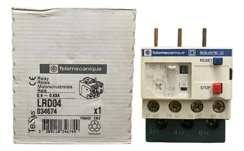 Relé De Sobrecarga Térmica 0,40-063 Lrd04 Telemecanique 690v