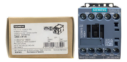 Contator Auxiliar 3rh2122-1ab00 24vca Siemens 24vca