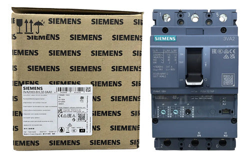 Disjuntor 3p 63a 85ka 3va2063-6hl32-0aa0 Siemens