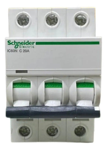 Mini Disjuntor Acti9 Ic60n 3p 20a Curva C A9f74320 Schneider
