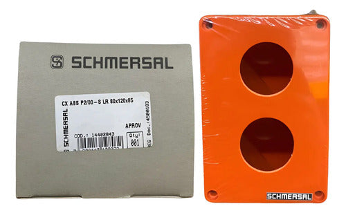 Botoeira De Plástico Absp2 C/ 2 Furos De 30mm Ace Schmersal Laranja