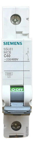 Disjuntor 1p 40a 5sl6140-7mb Curva C Siemens