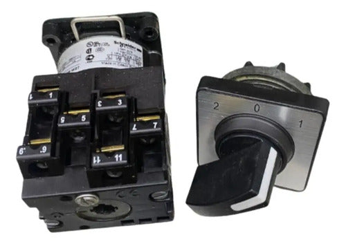 Comutador Rotativo Inv C Pos Diam.3polos K1f003uch Schneider Preto -