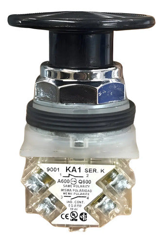Botão 30mm Metálico 1na+1nf 9001kr25bh13 Preto Schneider Preto 1naf