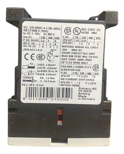 Contator 3rt1015-1bb42 07a 1nf 24vcc Siemens
