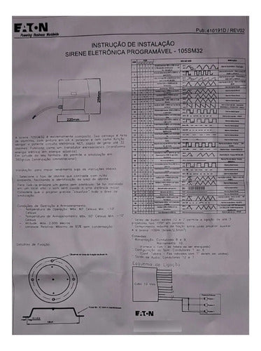 Sirene Eletronica Sonora 105sm32-220v 220vca/cc Eaton Laranja