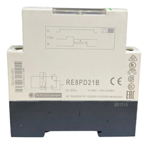 Rele Temporizador 24vca/c 3-300s Re8pd21b Schneider